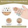  4 Strands Natural Flower Amazonite Beads Strands G-NB0005-09B-2