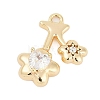 Brass Micro Pave Cubic Zirconia Pendants ZIRC-P122-03C-G-1