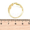 Brass Pave Cubic Zirconia Cuff Open Rings CU-CBACDF6-09G-01-5