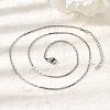 1.3MM 304 Stainless Steel Boston Link Chains Necklaces for Women Men NJEW-Z115-12P-01-3
