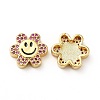 Rack Plating Brass Cubic Zirconia Beads KK-M232-01G-D-4