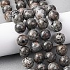 Natural Fluorescent Syenite Rock(Glow under UV Light) Beads Strands G-G789-02E-1