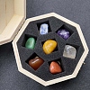7 Chakra Natural Mixed Stone Crystal Ball with Octagon Wooden Box PW-WG61001-01-1