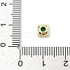 Square Brass Micro Pave Cubic Zirconia Cabochons KK-P345-13G-E07-3