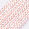 Eco-Friendly Dyed Glass Pearl Round Beads Strands HY-A002-4mm-RB091-1