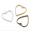 Rack Plating Alloy Open Back Bezel Pendants PALLOY-TA0001-28-4