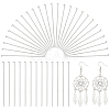 200Pcs 304 Stainless Steel Flat Head Pins STAS-UN0047-88-1
