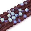 Transparent Glass Beads Strands EGLA-A044-T6mm-MB13-1