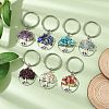 7Pcs 7 Styles Gemstone Keychains KEYC-JKC00770-2