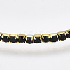 Brass Claw Chain Stretch Bracelets X-BJEW-T010-02G-06-3