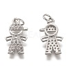 Brass Micro Pave Clear Cubic Zirconia Pendants LS-ZIRC-C020-36P-2
