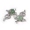 Natural Green Aventurine Teardrop Pendants G-P496-03P-23-3