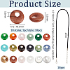 Olycraft DIY Natural & Synthetic Mixed Gemstone Pi Disc Pendant Necklaces Making Kit DIY-OC0012-07-2