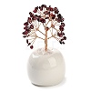Natural Garnet Chips Tree of Life Decorations DJEW-C016-02D-1