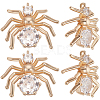 8Pcs Brass Micro Pave Clear Cubic Zirconia Pendants KK-BBC0015-56-1