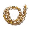 Handmade Gold Foil and Silver Foil Lampwork Flat Round Beads FOIL-C001-02E-2
