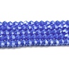 Opaque Solid Color Electroplate Glass Beads Strands GLAA-F029-P4mm-C11-1