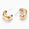 Brass Half Hoop Earrings KK-R117-036-NF-2