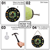 Artsy Woodsy Wheel of the Year Wood Witch Calendar Hanging Wall Decorations HJEW-WH0027-025-6