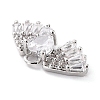 Eco-Friendly Brass Micro Pave Clear Cubic Zirconia Charms ZIRC-C027-07P-RS-3