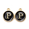 Golden Plated Alloy Charms LS-ENAM-S118-02P-1
