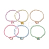 6Pcs 6 Colors ButterflyAlloy Enamel Charm Bracelets BJEW-JB10283-1