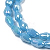 Opaque Solid Color Electroplate Glass Beads Strands EGLA-N013-P6mm-B10-3