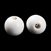 Spray Painted Natural Wood Beads WOOD-R272-02B-4