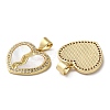 Brass Micro Pave Cubic Zirconia Pendants KK-D057-12G-3