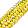 Electroplate Glass Beads Strands EGLA-A044-P8mm-B04-1
