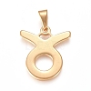 304 Stainless Steel Pendants STAS-L210-06F-G-1