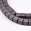 Electroplate Non-magnetic Synthetic Hematite Beads Strands G-J170B-4x4mm-03-3