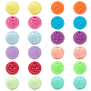 24Pcs 12 Colors Chunky Resin Rhinestone Bubblegum Ball Beads RESI-SP0001-19-7
