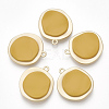 Smooth Surface Spray Painted Alloy Pendants PALLOY-T067-24-2