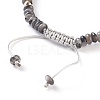 Natural Larvikite Braided Bead Bracelets BJEW-O175-C06-3