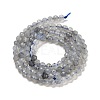 Faceted Round Natural Labradorite Bead Strands G-I156-03-3mm-4