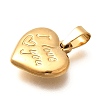 201 Stainless Steel Pendants STAS-Q344-02B-G-2