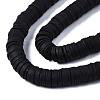 Flat Round Handmade Polymer Clay Beads CLAY-R067-12mm-42-4