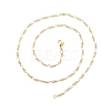 Brass Figaro Chains Necklace for Women NJEW-P265-28G-3