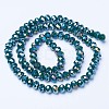Electroplate Glass Beads Strands X-EGLA-A034-P4mm-B10-2