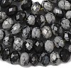 Natural Snowflake Obsidian Bead Strands G-D344-A13-5
