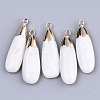 Natural Freshwater Shell Pendants SSHEL-R045-15-1