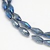 Electroplate Crystal Glass Rice Beads Strands EGLA-F042-A07-1