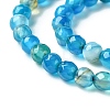 Natural Stripe Agate Beads Strands G-G581-4mm-05-3