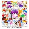 51Pcs Mushroom PVC Adhesive Waterproof Stickers Self-Adhesive Stickers PW-WG637B4-01-1