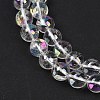 Electroplated Natural Quartz Crystal Beads Strands G-K285-09-10mm-02-2