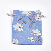 Polycotton(Polyester Cotton) Packing Pouches Drawstring Bags ABAG-T007-02O-2