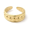 304 Stainless Steel Spot Open Cuff Ring for Women RJEW-I098-17G-2