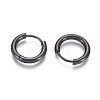 304 Stainless Steel Huggie Hoop Earrings EJEW-F111B-16mm-B-2