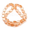 Pearl Luster Plated Electroplate Transparent Glass Beads Strands EGLA-G037-05A-PL01-2